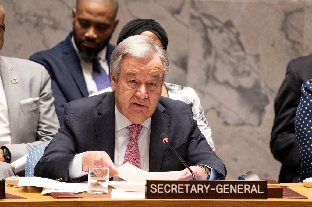 Guterres disse ainda que o Conselho tem a responsabilidade partilhada de garantir um cessar-fogo humanitário imediato em Gaza Guterres disse ainda que o Conselho tem a responsabilidade partilhada de garantir um cessar-fogo humanitário imediato em Gaza