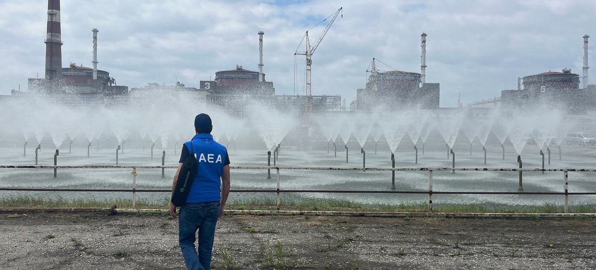 O diretor geral da Aiea, Rafael Mariano Grossi, visita a Usina Nuclear de Zaporizhzhya e seus arredores com sua equipe durante uma visita oficial à Ucrânia O diretor geral da Aiea, Rafael Mariano Grossi, visita a Usina Nuclear de Zaporizhzhya e seus arredores com sua equipe durante uma visita oficial à Ucrânia
