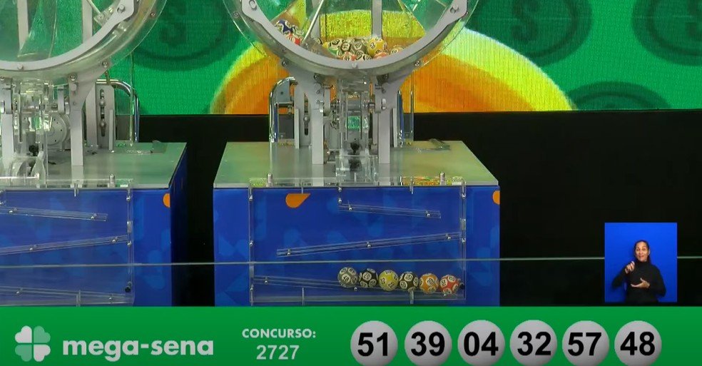 Mega-Sena, concurso 2.727 — Foto: Reprodução/Caixa